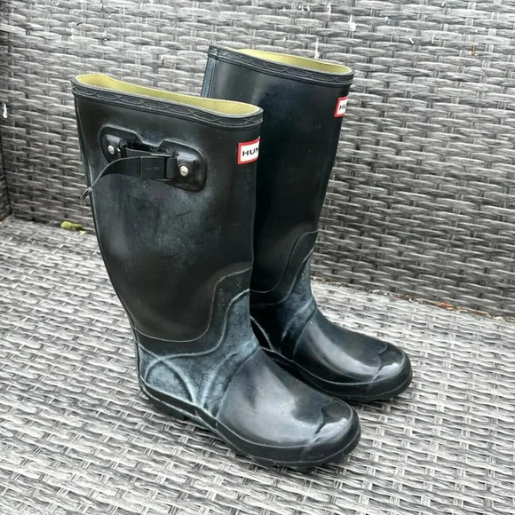 Hunter Huntress Gloss New Wide Women’s Boots Size US‎ M6 F7 - Picture 3 of 9